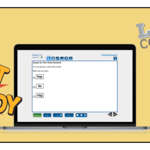 Get Ready Laptop with computer based test on screen LEAP Connect